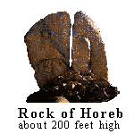 Rock of Horeb, approximately 200 feet high